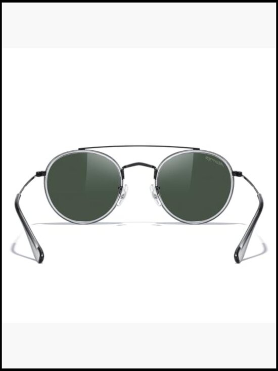 Retro Round Polarized Sunglasses - Unisex Double Bridge Sun Glasses